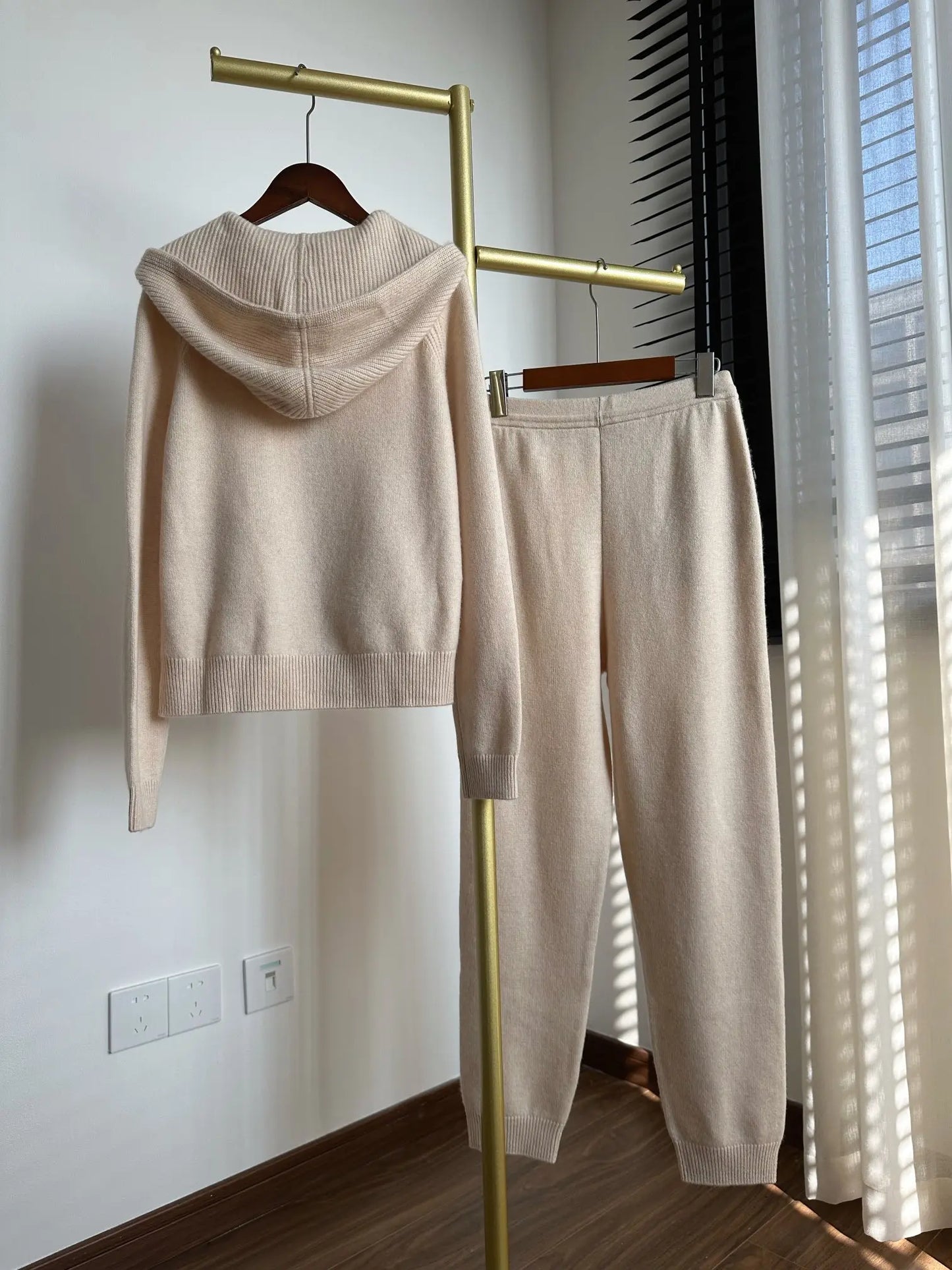 Hooded Cardigan Set