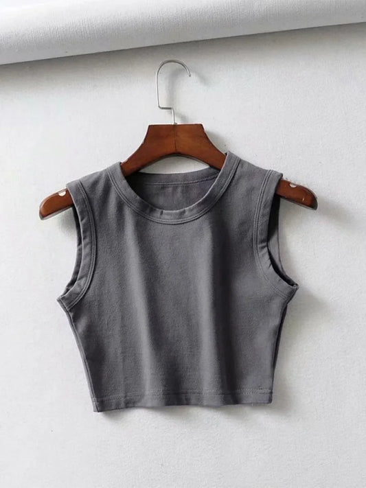 Vintage Crop Sleeveless Top