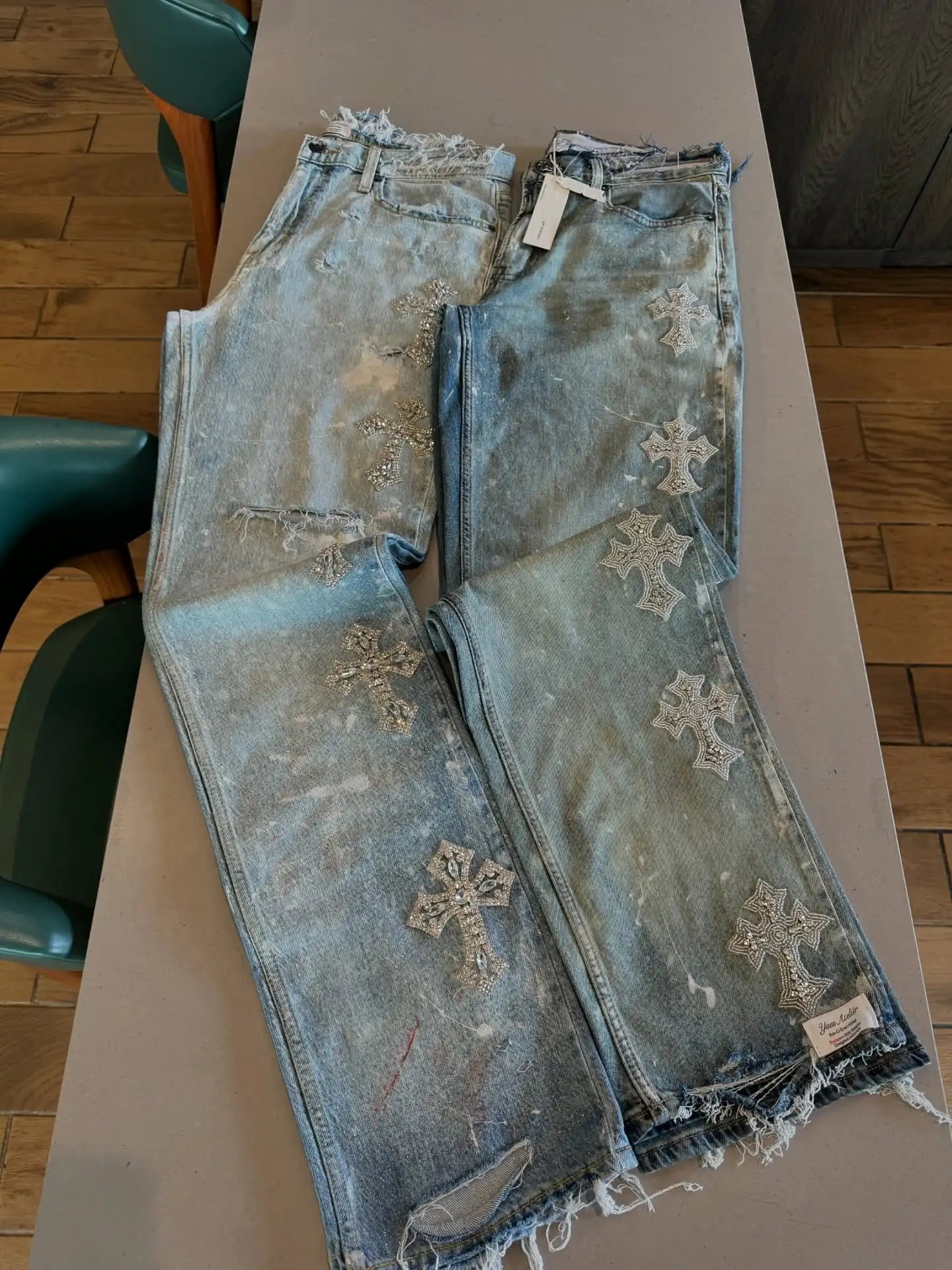 Y2K Rhinestone Sequin Jeans
