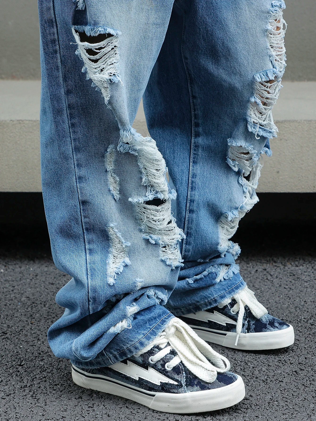 Y2K Ripped Baggy Denim