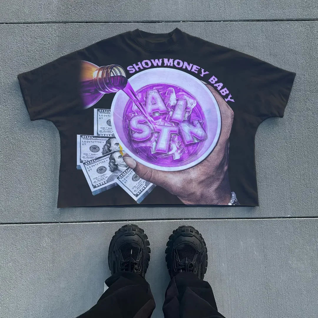 Y2K Retro Graphic Oversized Tee