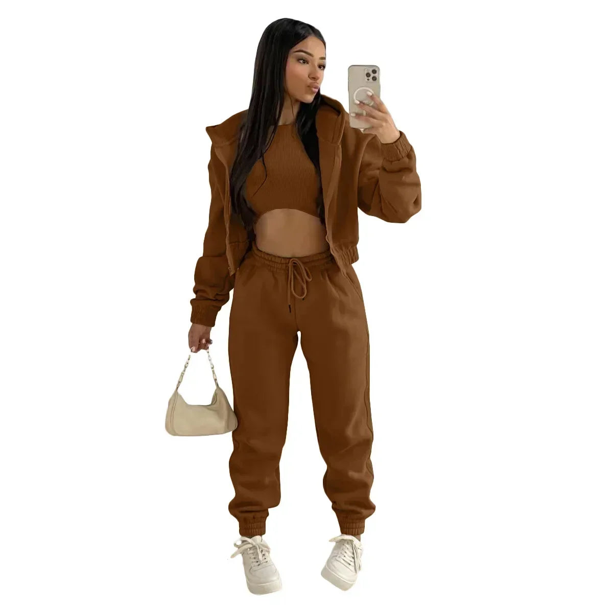 Women Sportswear Fleece Set