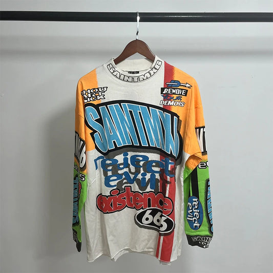Vintage Saint Casual Long Sleeve Tee