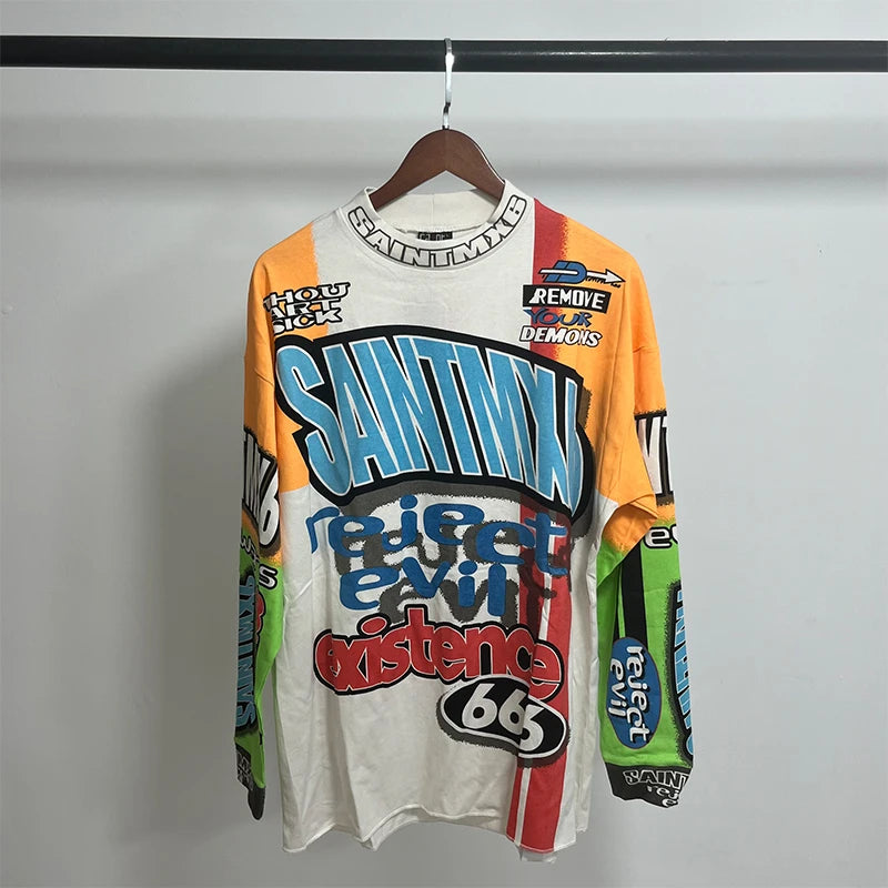 Vintage Casual Long Sleeve Tee