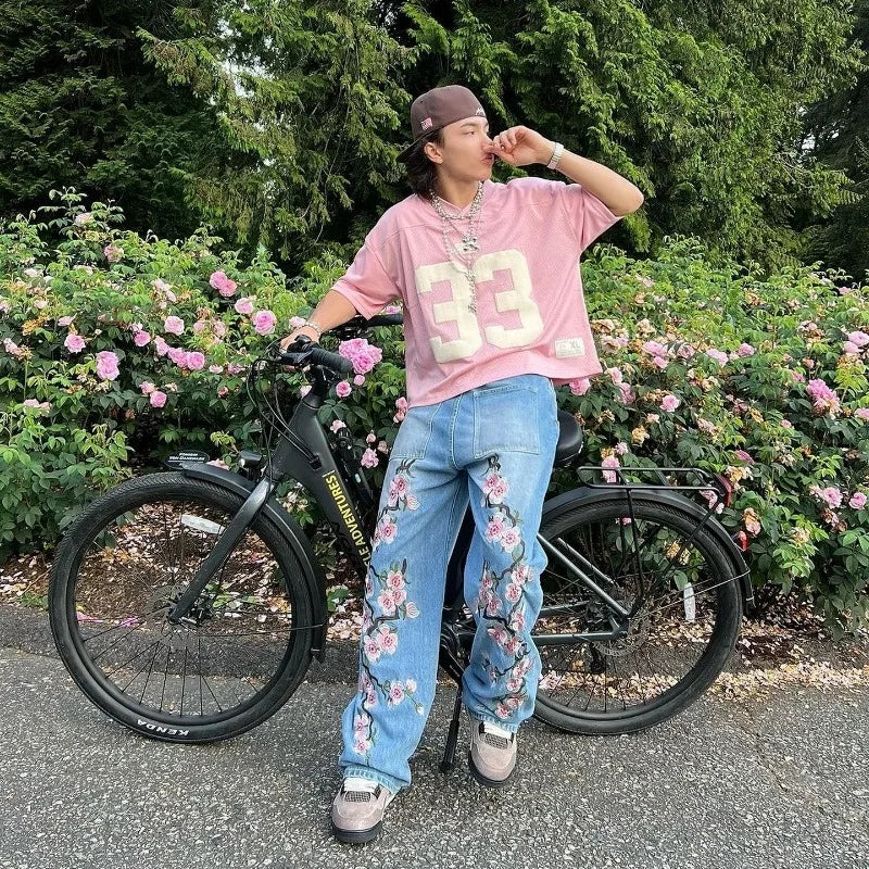 Y2K Cherry Blossom Pants