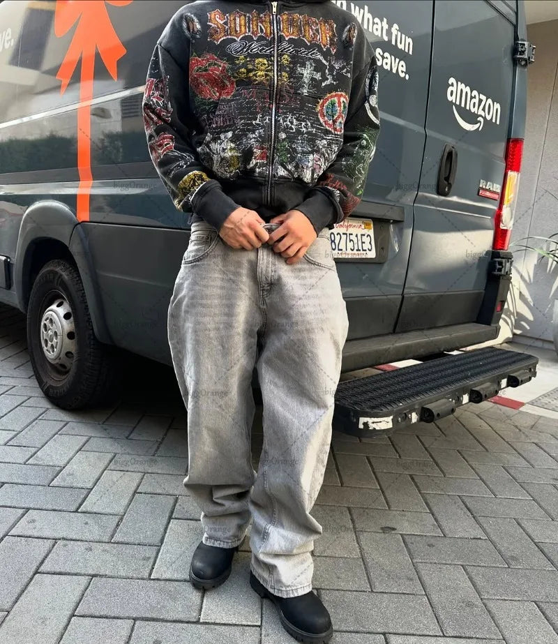 Retro Gothic Streetwear Hoodie
