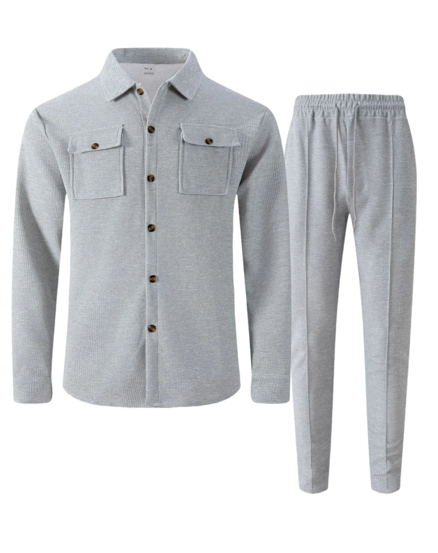 Solid Color Cardigan Set