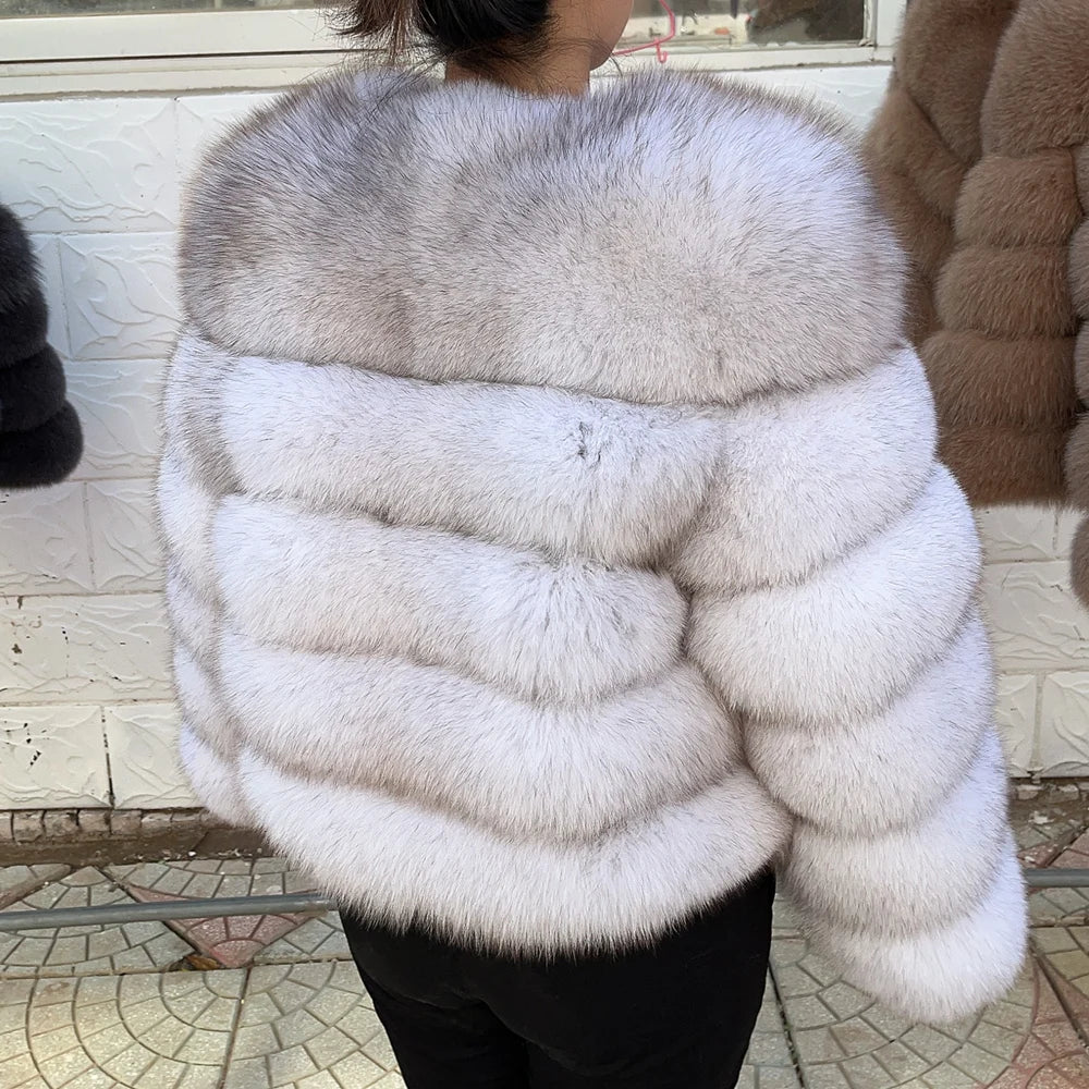 Fox Fur Coat Real Jacket