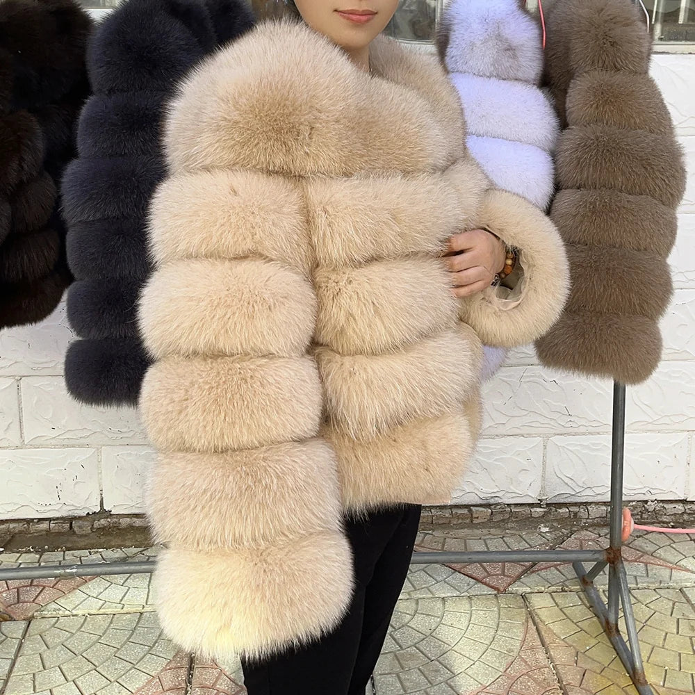 Fox Fur Coat Real Jacket