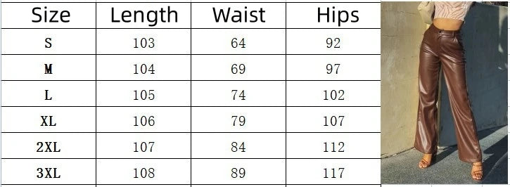 Solid Color High-Waist PU Pants