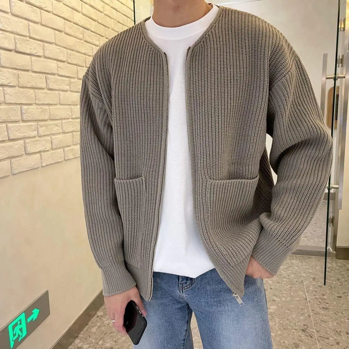 Men Zipper Sweater