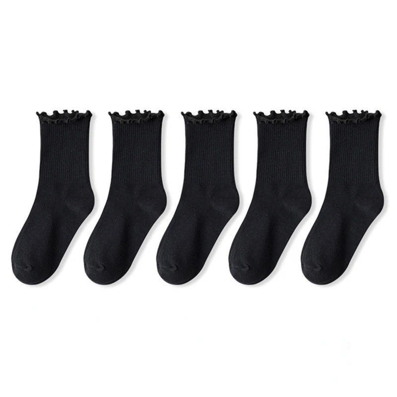 Ruffle Cotton Socks