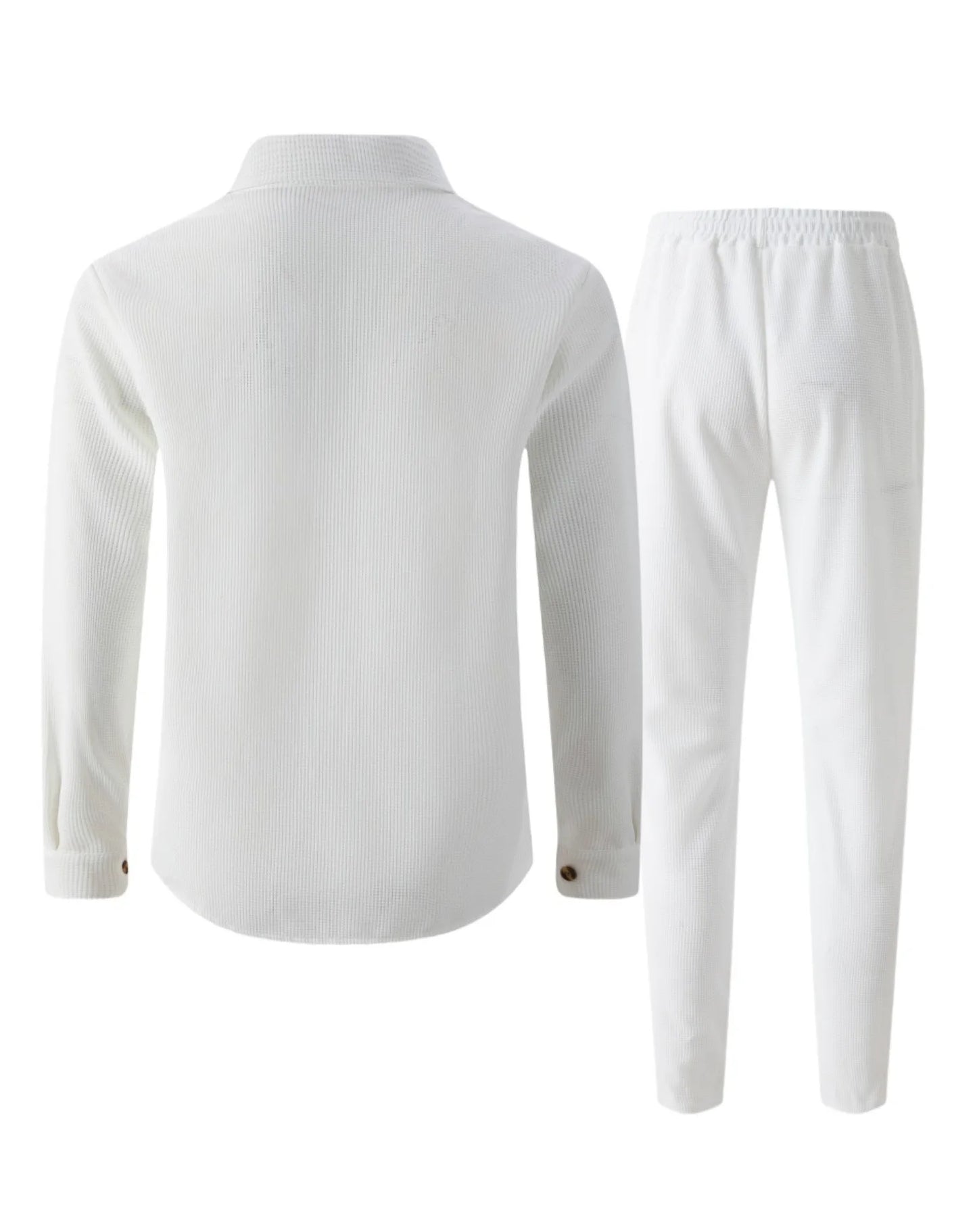 Solid Color Cardigan Set
