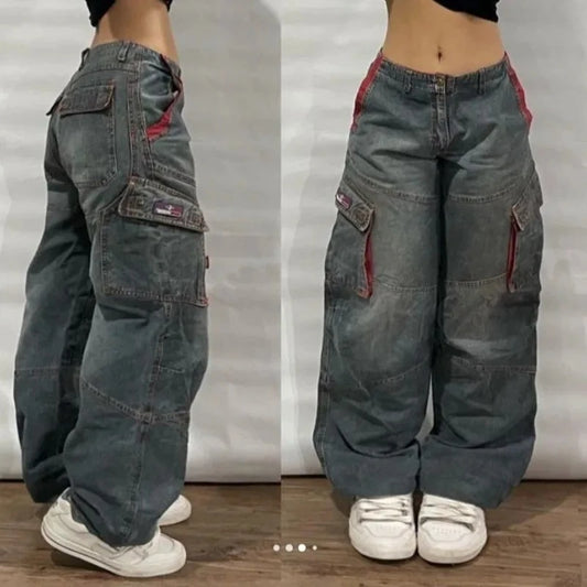 Y2K Vintage Baggy Cargo Jeans