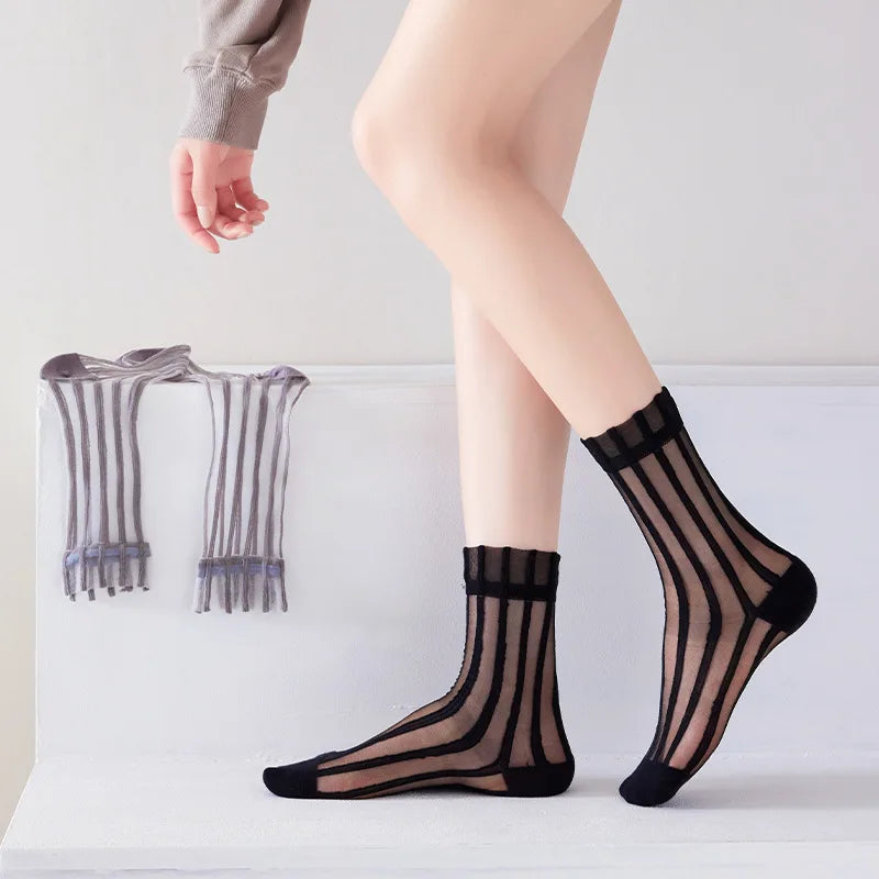 Women Striped Summer Socks
