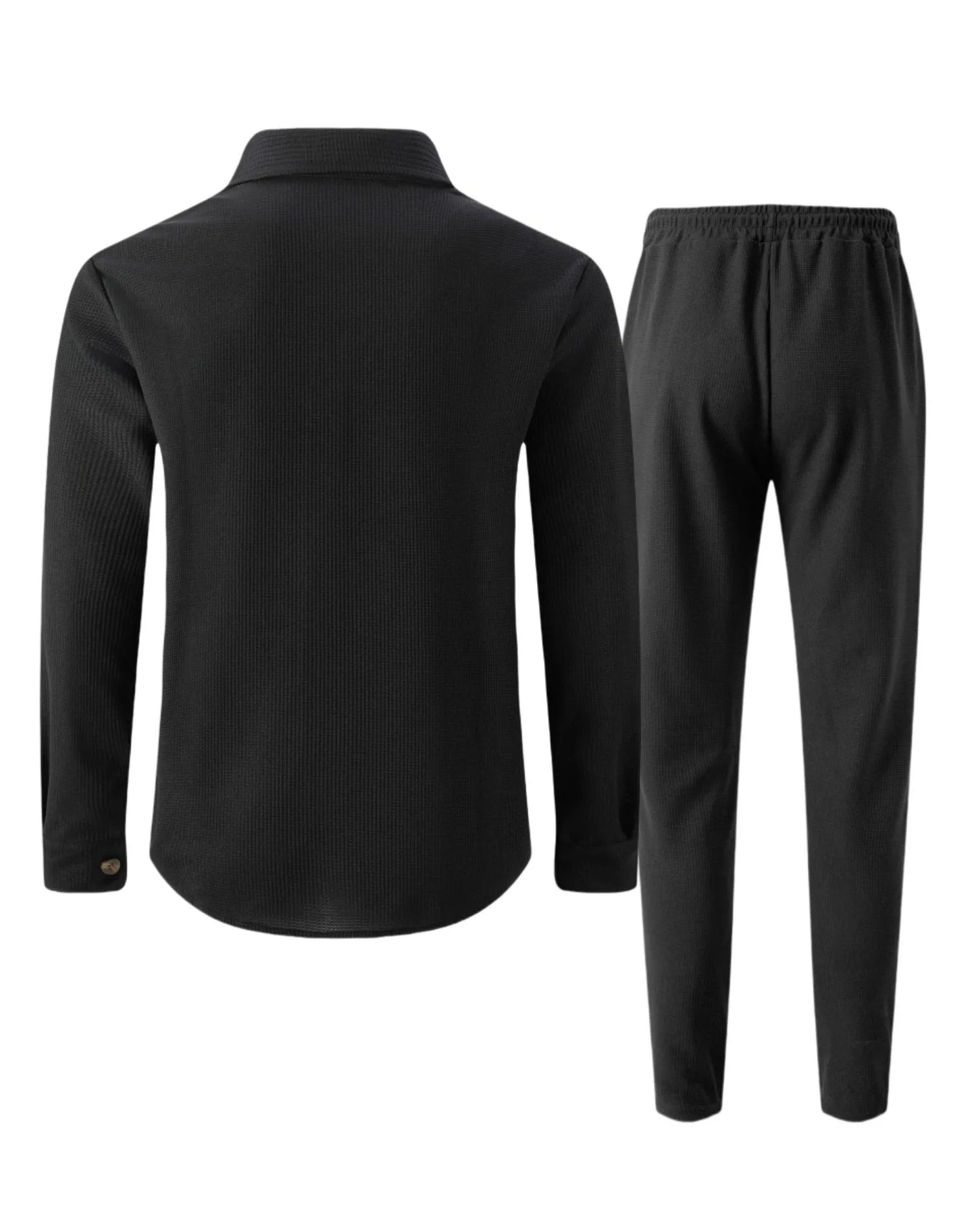Solid Color Cardigan Set