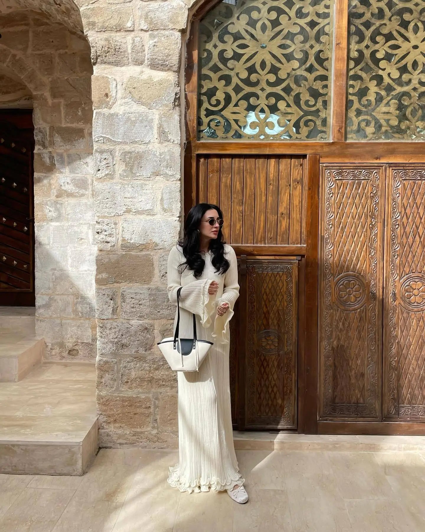 Women Lace-Up Maxi Dress