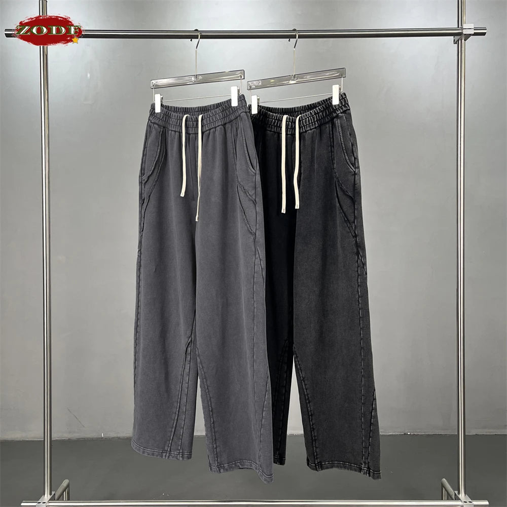 Retro Distressed Washed Sweatpants