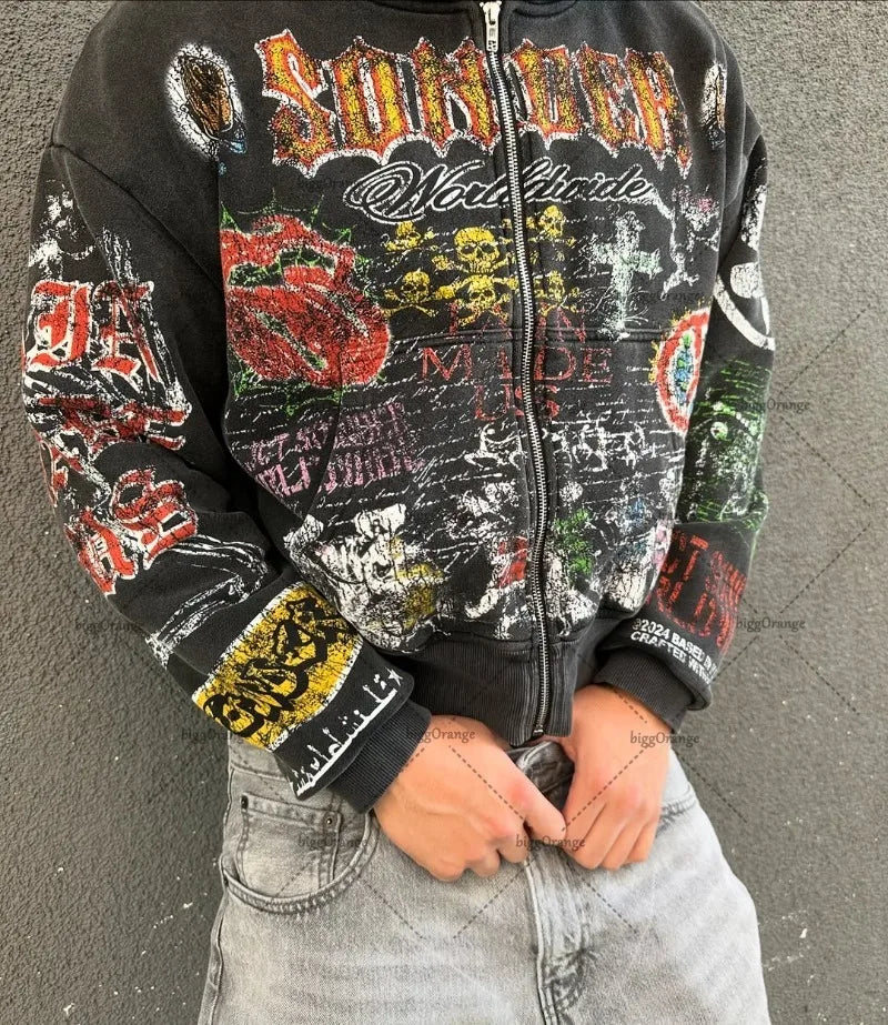 Retro Street Hip-Hop Hoodie
