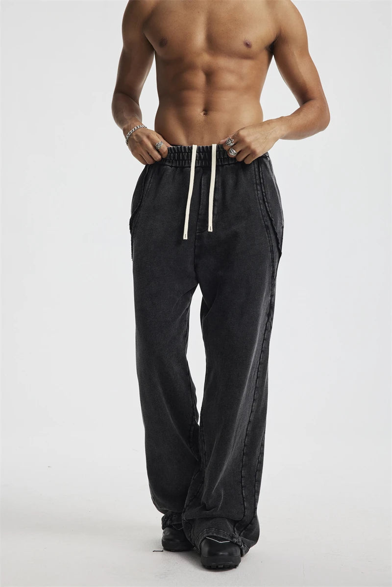 Retro Distressed Washed Sweatpants