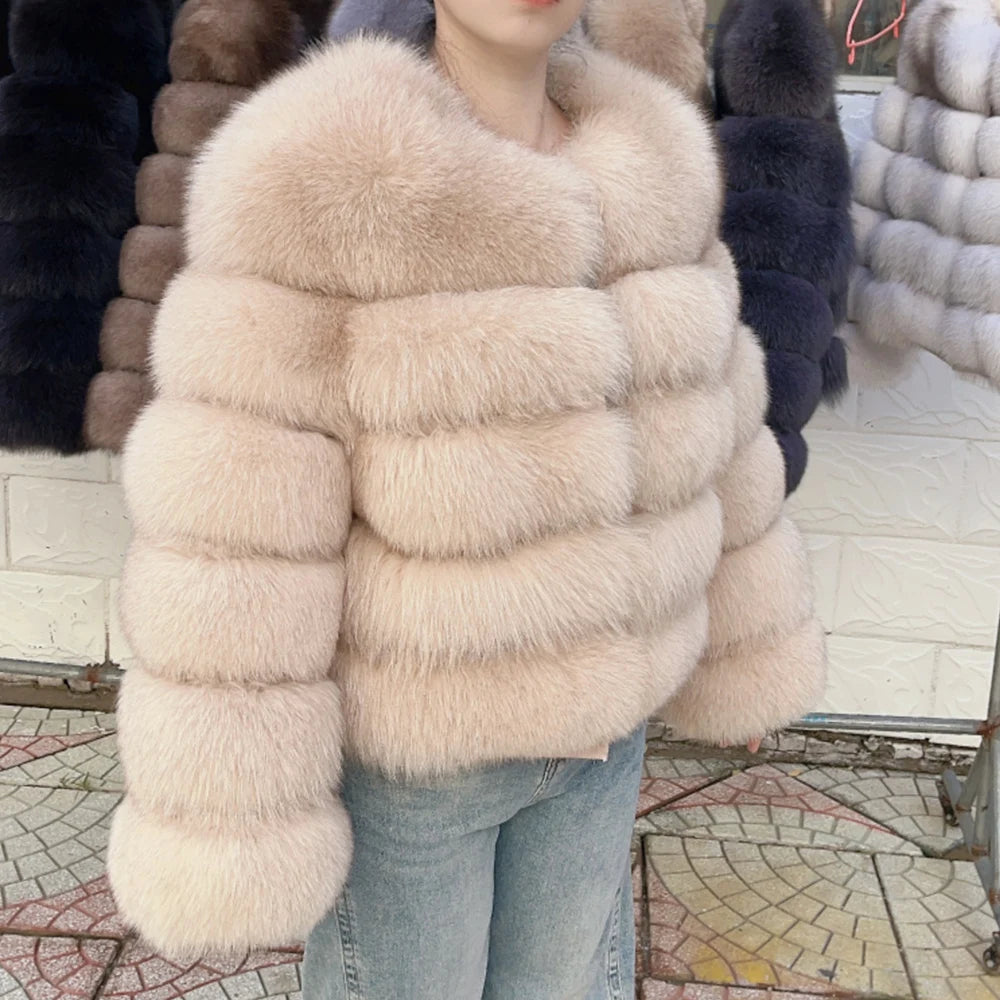 Fox Fur Coat Real Jacket
