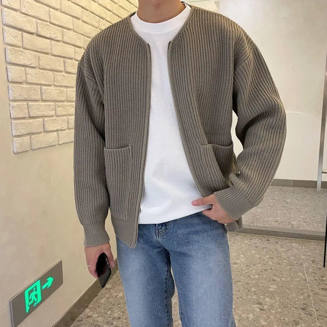 Men Zipper Sweater