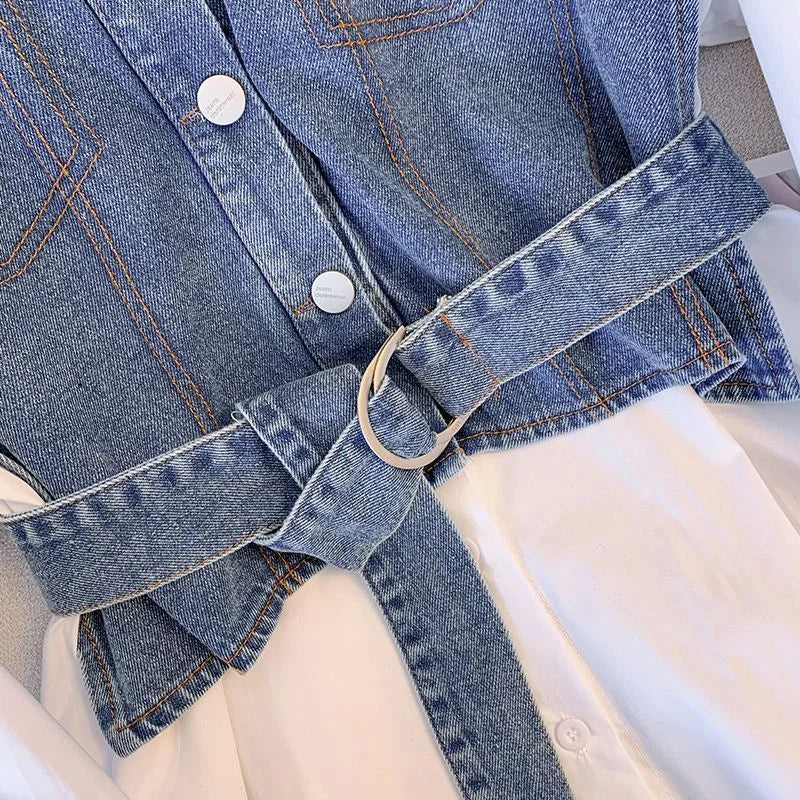 Two-Tone Denim Shirt