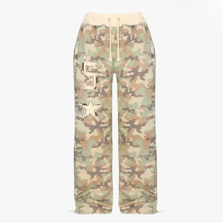 Women Camouflage Two-Piece Set