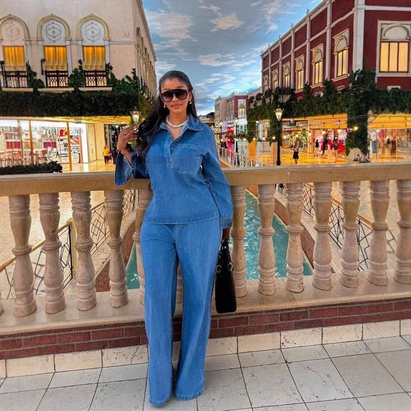Two-Piece Denim Set