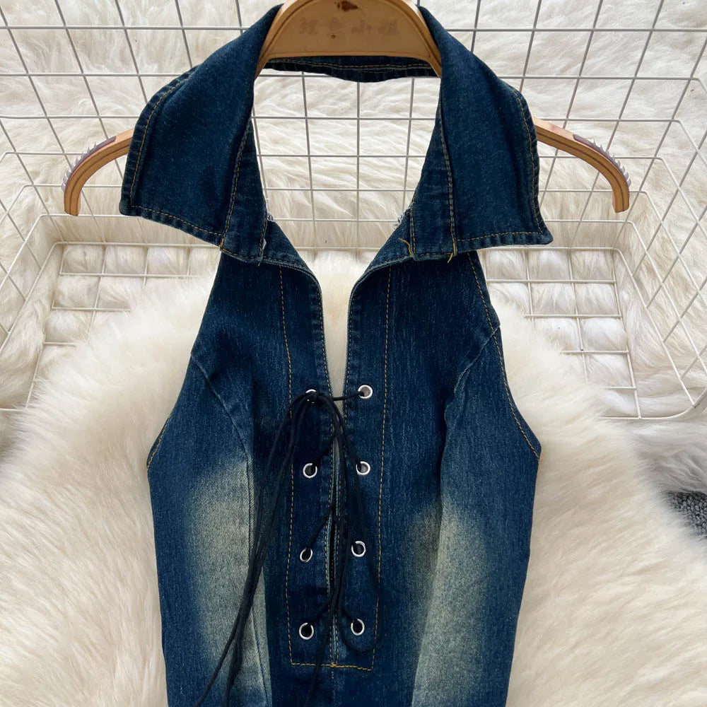 SINGREINY Women Denim Set