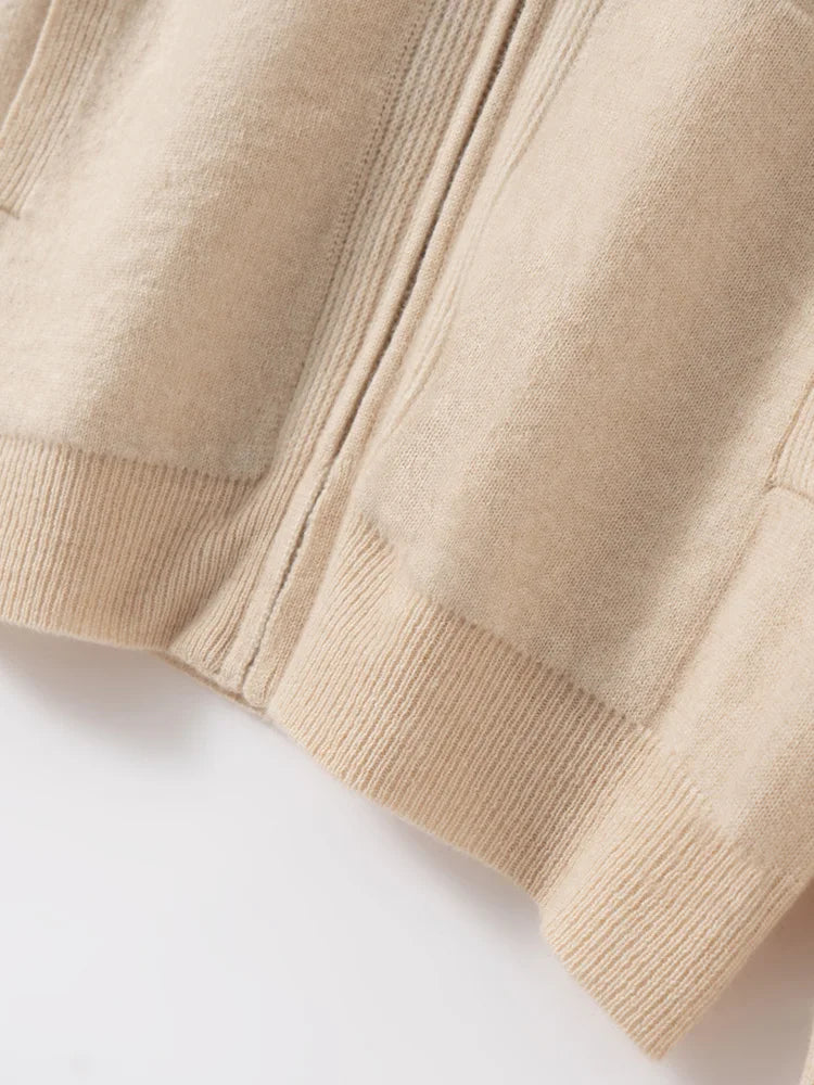 Cashmere Hooded Cardigan Set