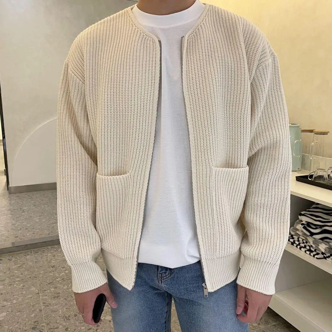 Men Zipper Sweater