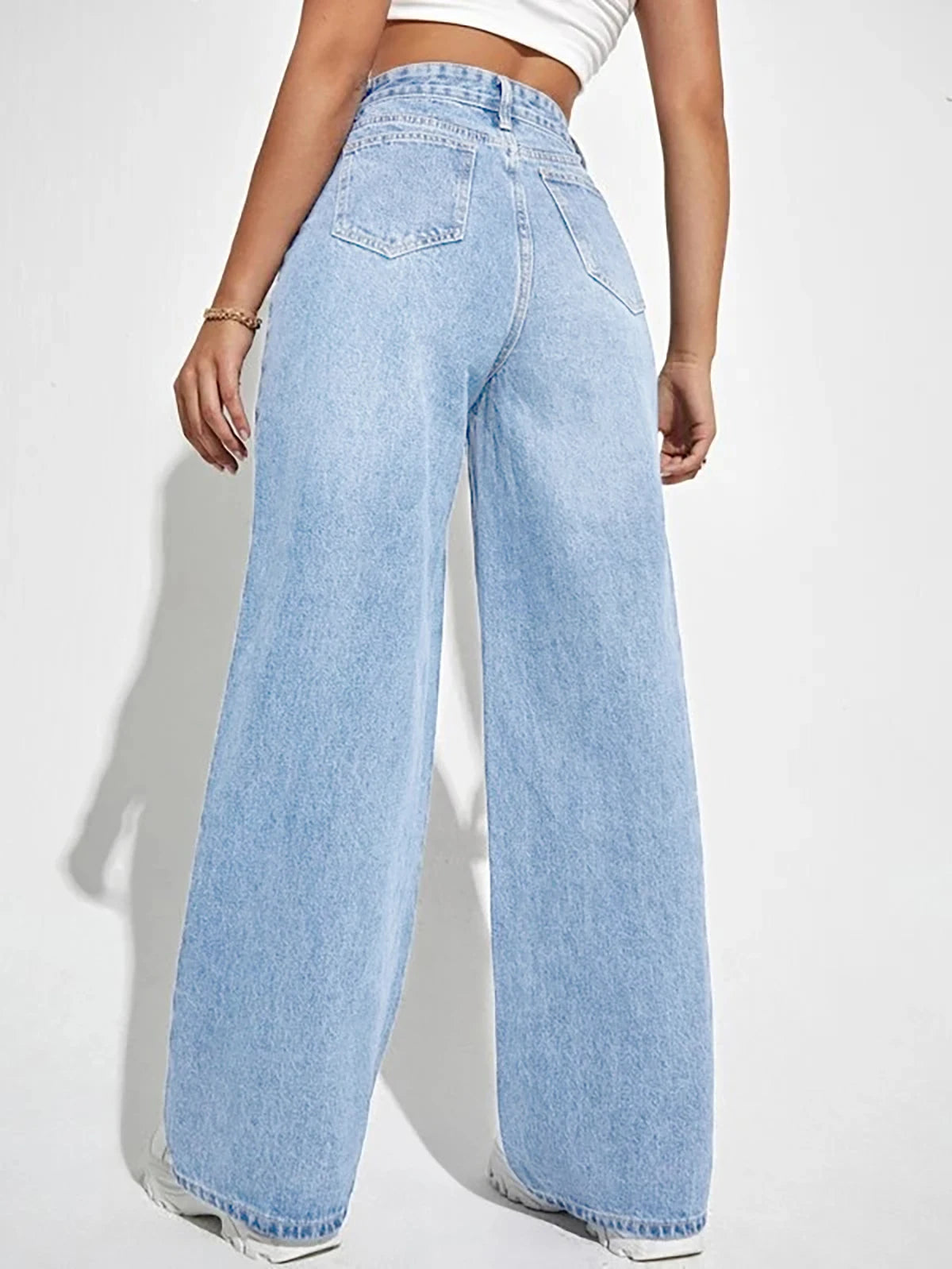 Slim Fit Wide Leg Jeans