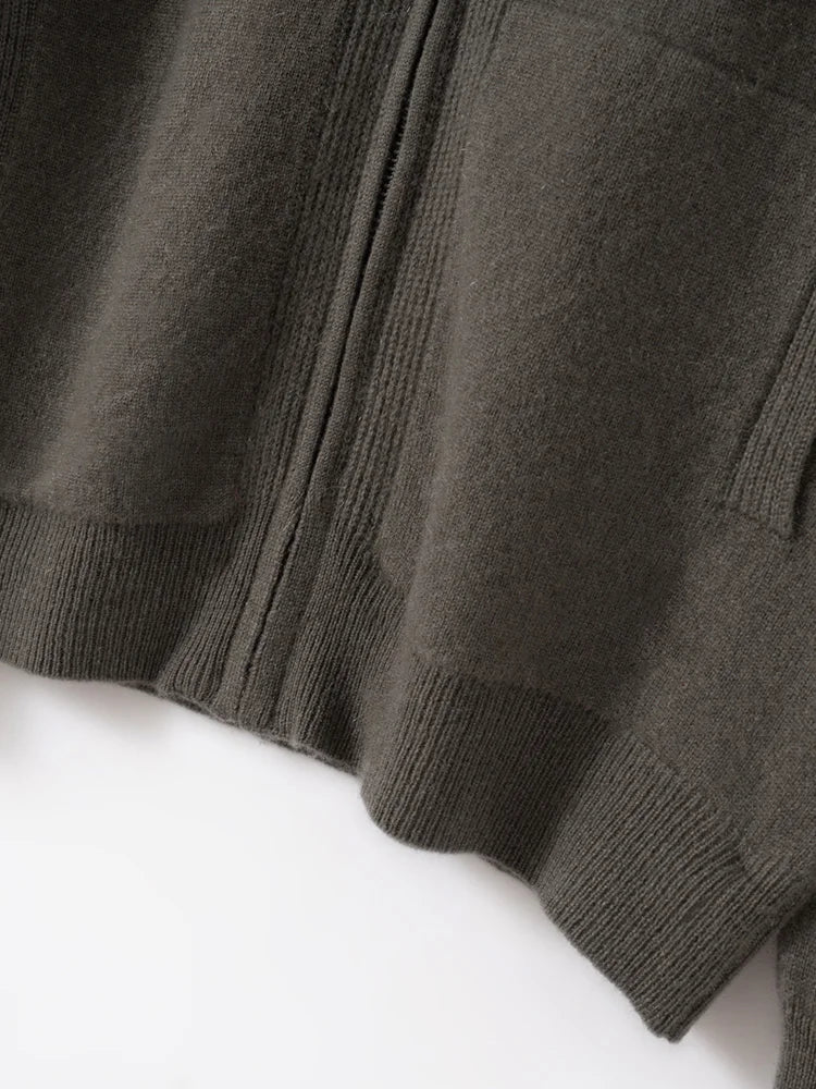Cashmere Hooded Cardigan Set