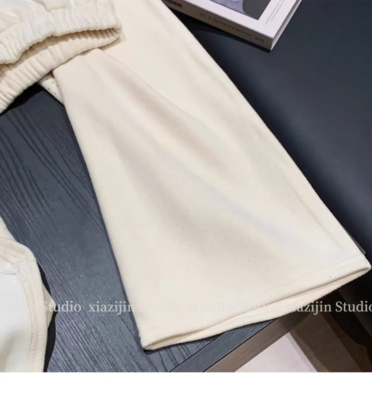 Velvet Rhinestone Wide Leg Pants