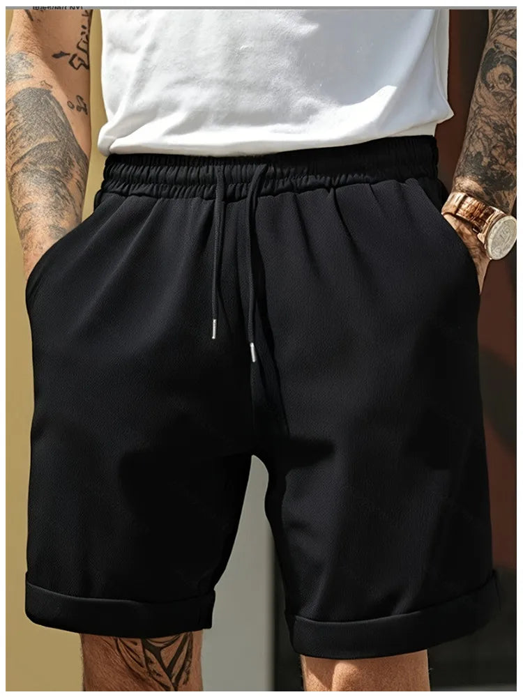 Men’s Beach Vacation Solid Color Shorts