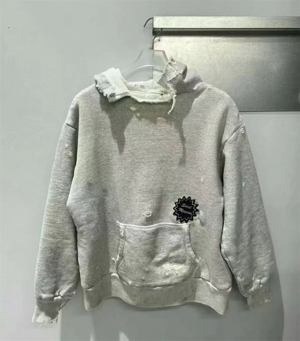 Broken Hole Pullover Hoodie