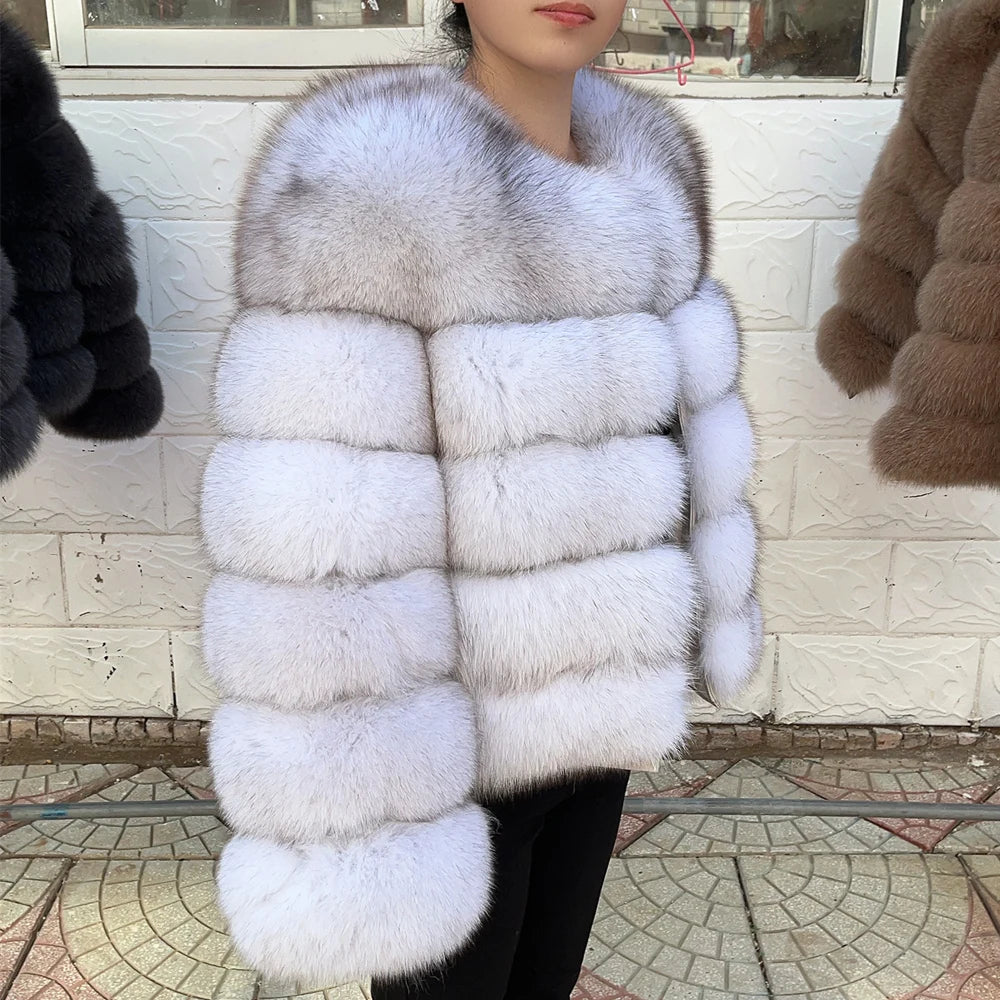 Fox Fur Coat Real Jacket