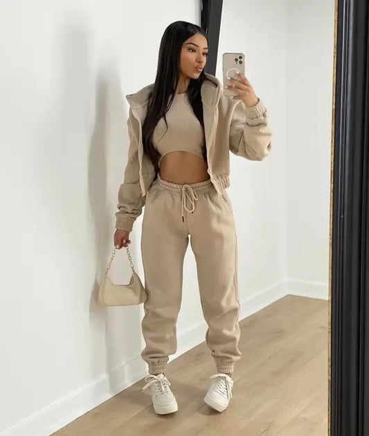 Women Sportswear Fleece Set