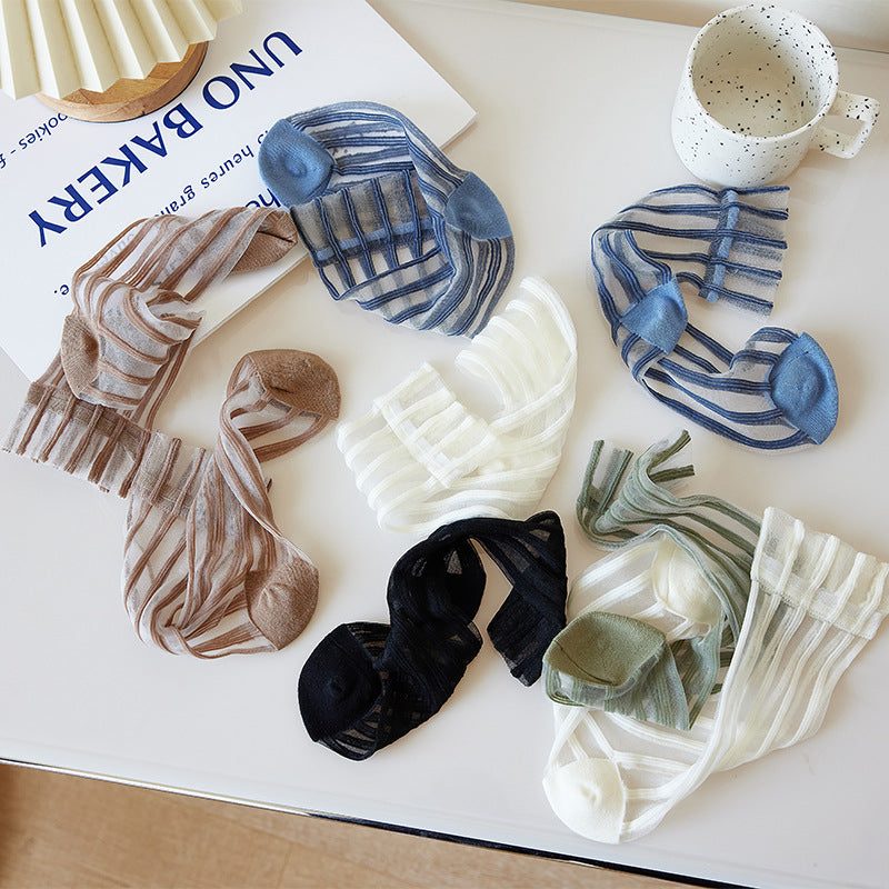 Women Striped Summer Socks