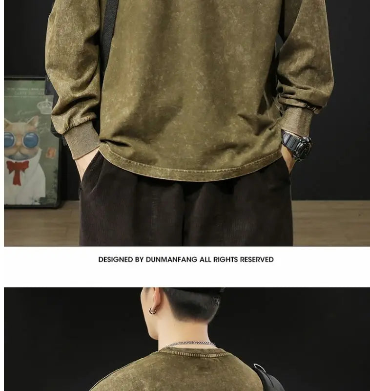 Vintage Washed Cotton Sweatshirt