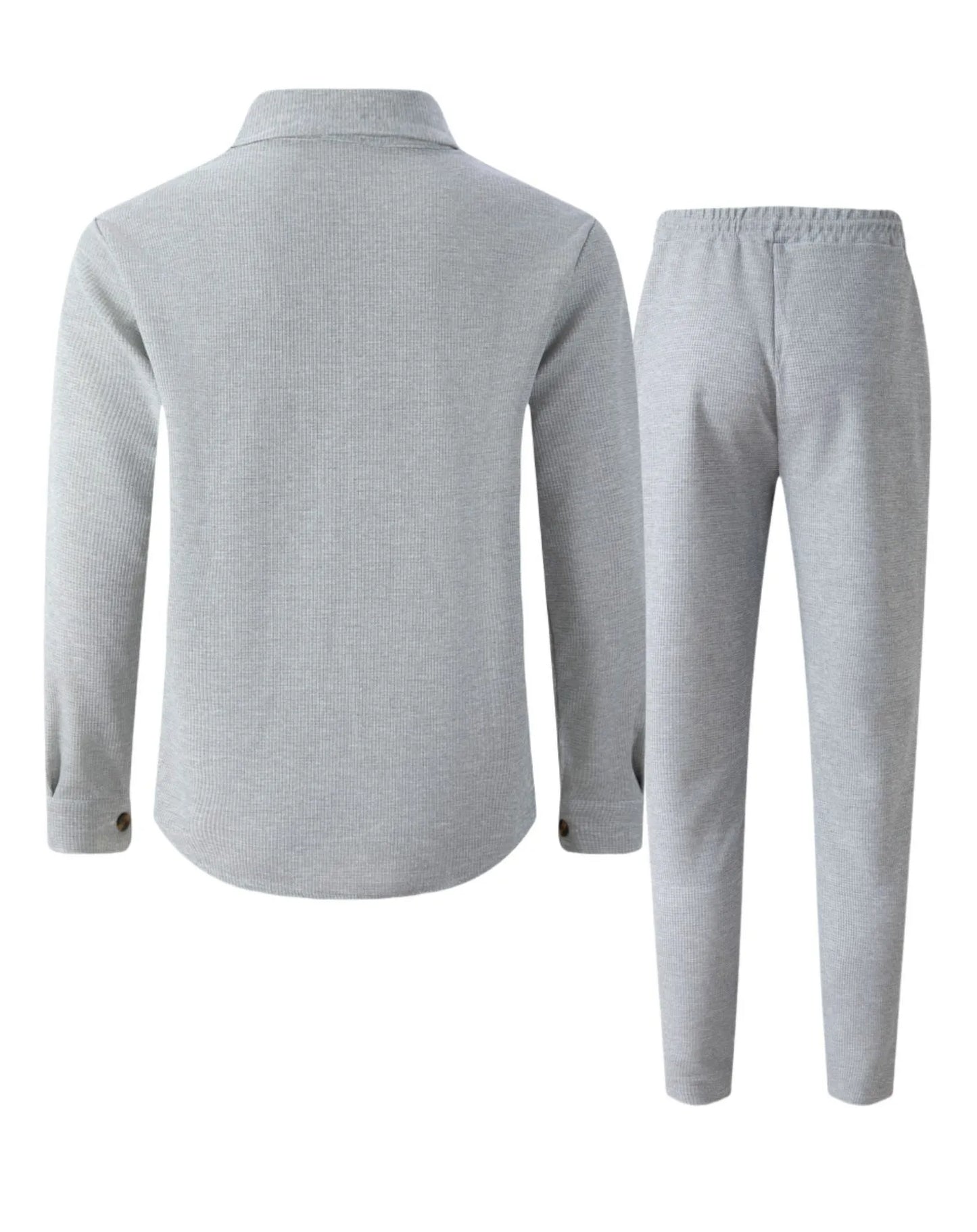 Solid Color Cardigan Set