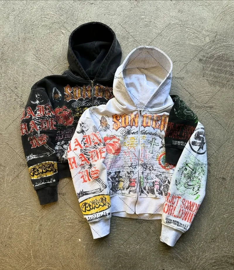 Retro Street Hip-Hop Hoodie