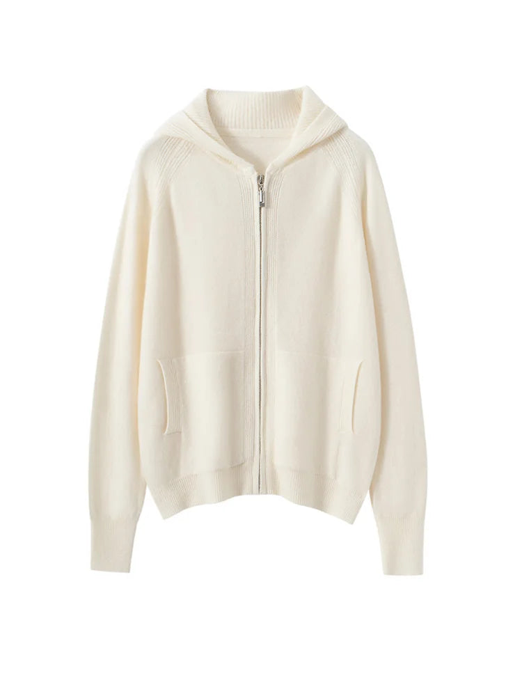 Cashmere Hooded Cardigan Set