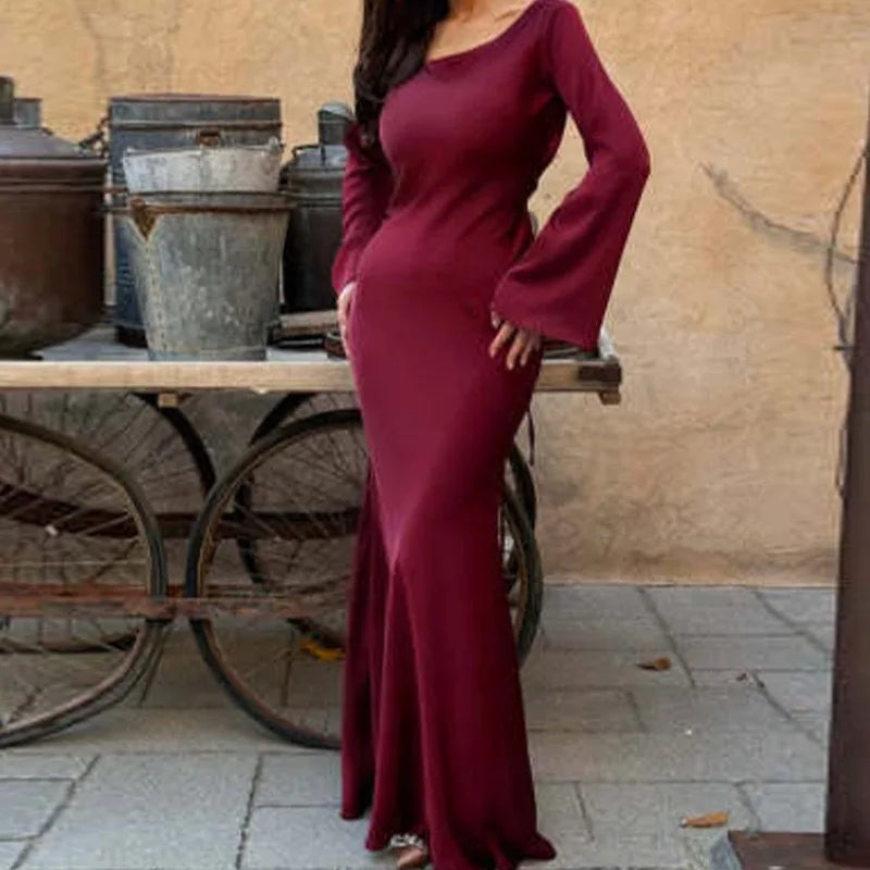 Round Neck Long Dress
