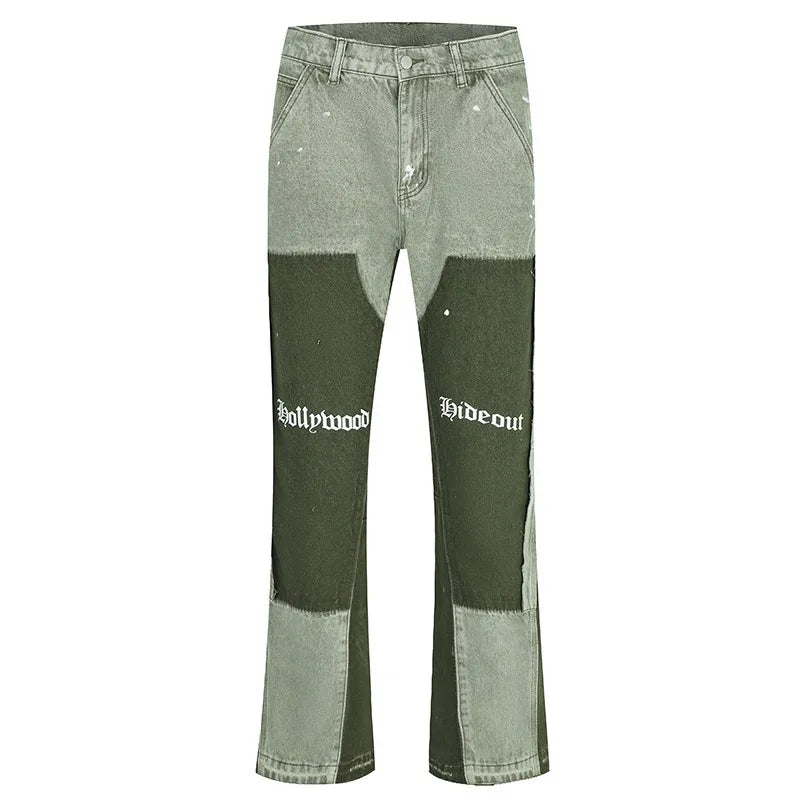 Retro Lumberjack Flared Pants