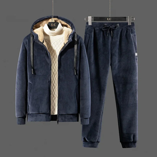 Men's Fleece Jacket Pants Set