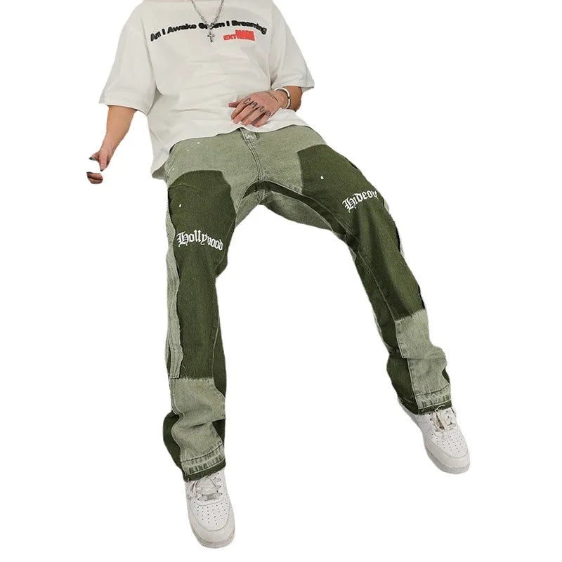 Retro Lumberjack Flared Pants