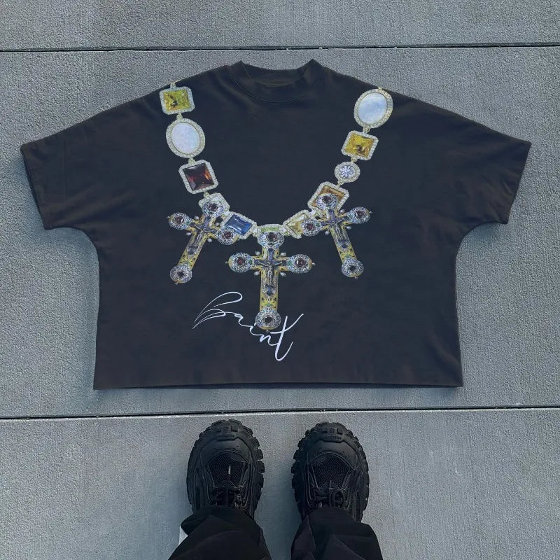 Vintage Cropped Graphic T-Shirt
