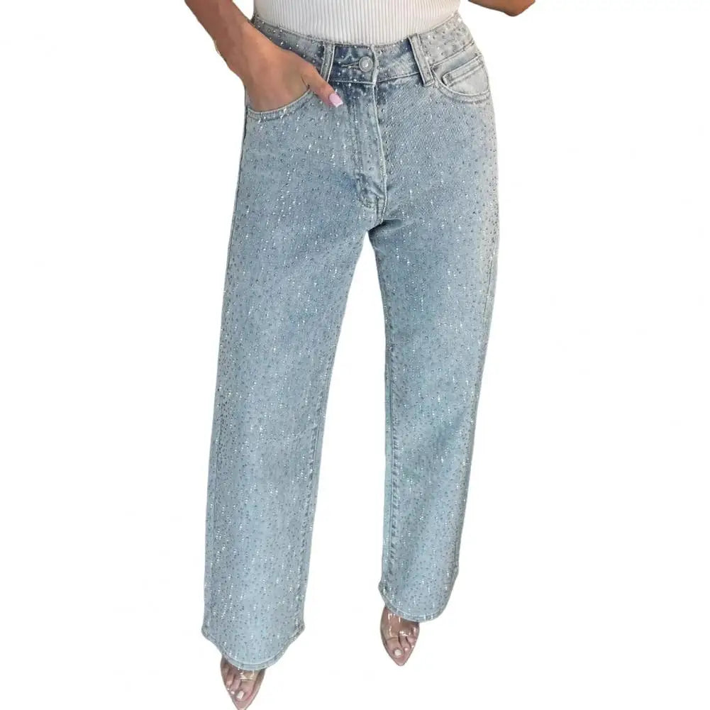 Women’s High Waist Pearl Jeans